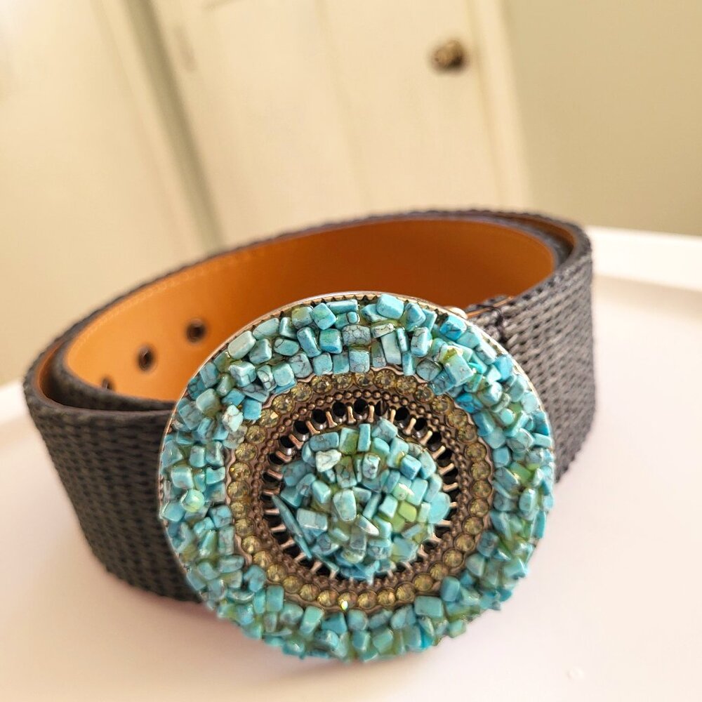 Turquoise Statement Belt 36" Inches Medium